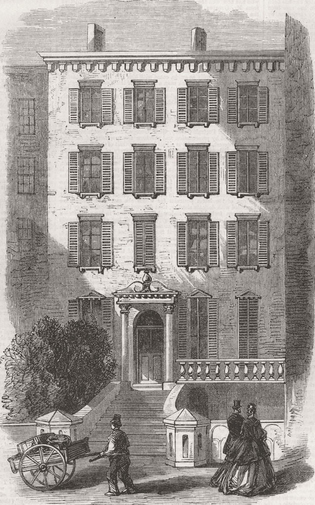 YORKS. Fenians. HQ of Fenian Brotherhood at New York 1865 old antique print